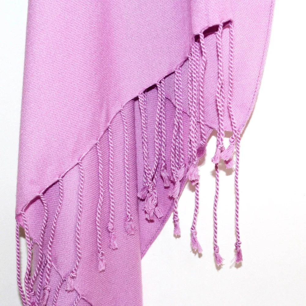 Talbots Tassel Fringe Scarf in Orchid